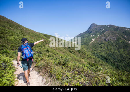 Stacciature picco in Sai Kung National Park, Hong Kong il 21 ottobre 2015. Foto Stock