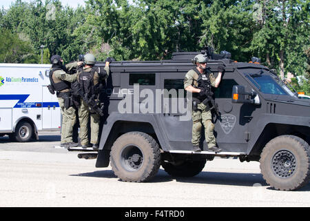 SWAT team a Boise, Idaho, Stati Uniti d'America. Foto Stock