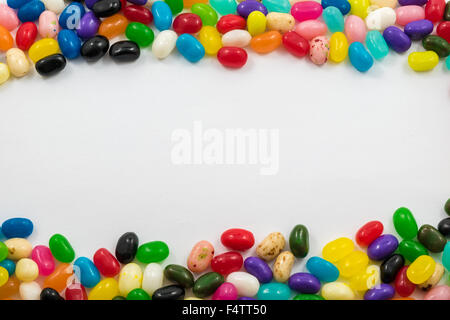 Un assortimento di Jelly Beans confine con copyspace Foto Stock