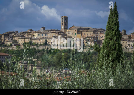 Vista di Colle Alta, Colle di Val d Elsa, Toscana, Italia, Europa Foto Stock