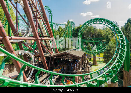 CASTELNUOVO DEL GARDA, Italia - 08 settembre: il parco divertimenti di Gardaland a Castelnuovo del Garda, Italia il Martedì, 8 settembre 2015. Foto Stock