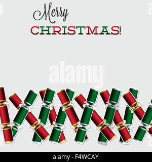 Bright Christmas Cracker card in formato vettoriale. Illustrazione Vettoriale