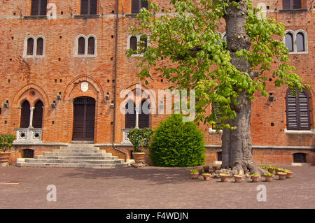 Il Chianti, il Castello di Brolio , il castello di Brolio, Ricasoli vigneto, in provincia di Siena, Toscana, Italia Foto Stock