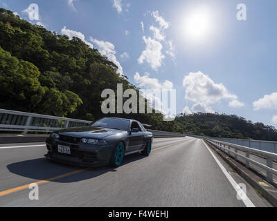 Nissan Skyline di terza generazione (R32) GTR GT-R ad alta prestazione iconica giapponese auto sportive ( Okinawa, in Giappone) Foto Stock