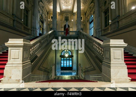 Vista interna del Palazzo Carignano di Torino, Piemonte, Italia Foto Stock