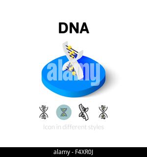 Icona di DNA in stile differente Illustrazione Vettoriale