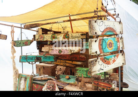 Di Punta Arabi e Mercato hippy di Es Canar a Ibiza Foto Stock