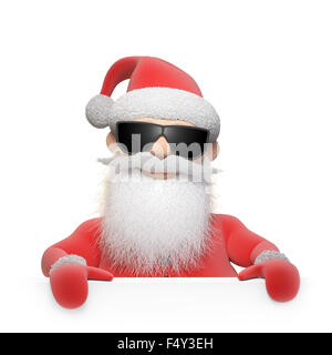 Stilizzata Santa Claus carattere - Natale illustrazione dello sfondo Foto Stock