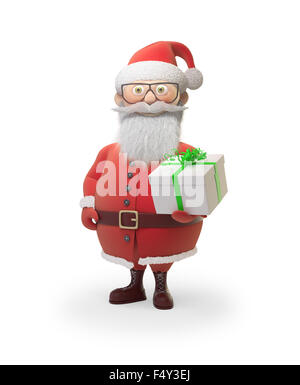 Stilizzata Santa Claus carattere - Natale illustrazione dello sfondo Foto Stock