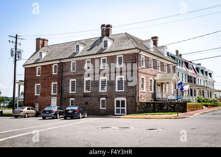 Washington College C.V. Starr Center, casa doganale, angolo High Street & Front Street, Chestertown, Maryland Foto Stock