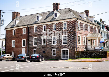 Washington College C.V. Starr Center, casa doganale, angolo High Street & Front Street, Chestertown, Maryland Foto Stock