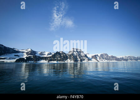 La Groenlandia, Scoresby Sund, immagine orizzontale con copia spazio. Foto Stock