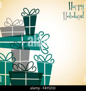 Regalo di Natale carta di sovrapposizione in formato vettoriale Illustrazione Vettoriale