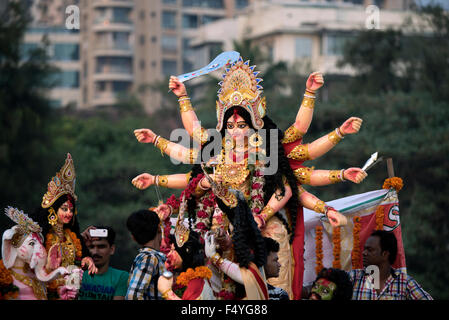 L'immagine di Durga idolo è stato preso in Mumbai, India Foto Stock