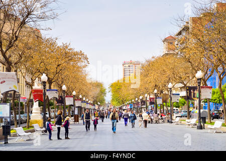 Rambla Nova. Tarragona Catalogna. Foto Stock