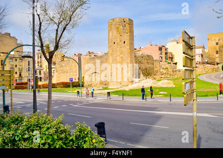 Torre delle monache sul circo romano rovine di Tarraco. UNESCO - Sito Patrimonio dell'umanità. Tarragona Catalogna Foto Stock