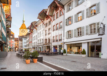 Città vecchia Aarau, Canton Argovia, Svizzera. Foto Stock