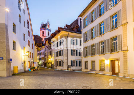 Città vecchia Aarau, Canton Argovia, Svizzera. Foto Stock