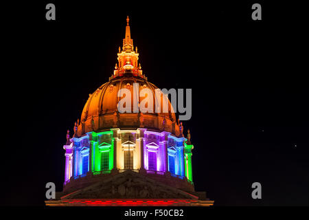 Scendete City Hall di San Francisco, California, Stati Uniti d'America, America del Nord Foto Stock