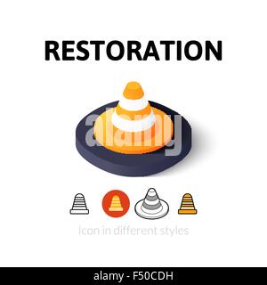 Icona di ripristino in stile differente Illustrazione Vettoriale