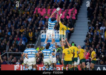 Stadio di Twickenham, Londra, Regno Unito. 25 ott 2015. Coppa del Mondo di Rugby Semi Finale. Argentina Australia versus. Credito: Azione Sport Plus/Alamy Live News Foto Stock