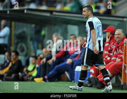 Udine, Italia. 25 ottobre, 2015. Udinese di avanti Antonio Di Natale durante la Serie A italiana a TIM partita di calcio tra Udinese Calcio e Frosinone a Friuli Stadium il 25 ottobre 2015. Credito: Simone Ferraro/Alamy Live News Foto Stock