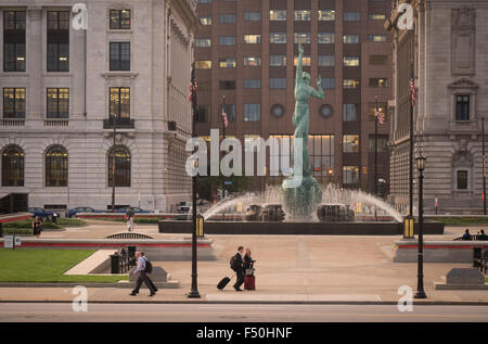 La fontana della vita eterna in Cleveland Ohio Foto Stock