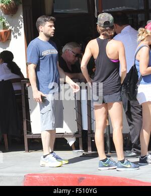 Stella di Entourage, Jerry Ferrara va a pranzo in Beverly Hills offre: Jerry Ferrara dove: Los Angeles, California, Stati Uniti quando: 24 Ago 2015 Foto Stock