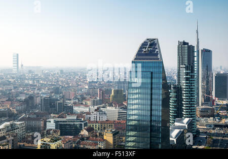 L'Italia, Milano, città scape dal grattacielo della piazza della Repubblica Foto Stock