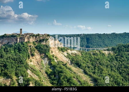 Vista di Civita di Bagnoregio, Viterbo, Italia, UE, Europa Foto Stock
