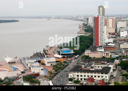 Vista in elevazione di Guayaquil, Ecuador, Sud America Foto Stock