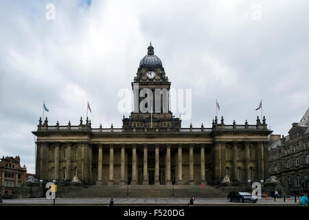 Progettato dall'architetto locale Cuthbert Brodrick, Leeds Municipio di Leeds, West Yorkshire, Inghilterra Foto Stock