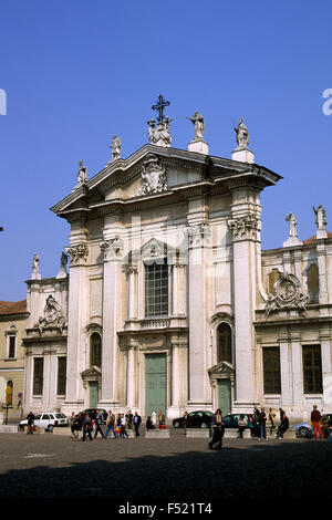 Italia, Lombardia, Mantova, Piazza Sordello, duomo Foto Stock