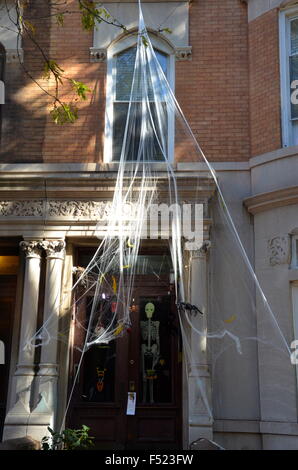 Decorazioni di halloween Brooklyn Park Slope new york Foto Stock
