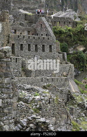 Edifici nella zona agricola di Machu Picchu Foto Stock