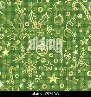 A SCACCHI Cgristmas seamless pattern con decorazioni dorate. Illustrazione Vettoriale Illustrazione Vettoriale