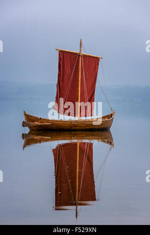 Frigg, replica Viking Ship, Tissø, Danimarca Foto Stock