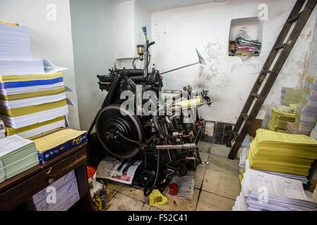 Macchina da stampa a Tehran, Iran Foto Stock