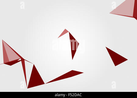 Astrazione geometrica su sfondo bianco Foto Stock