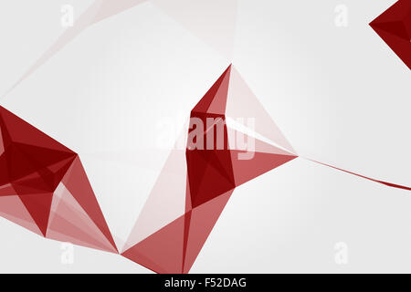 Astrazione geometrica su sfondo bianco Foto Stock