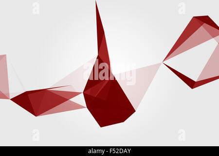 Astrazione geometrica su sfondo bianco Foto Stock