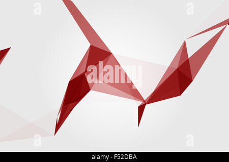 Astrazione geometrica su sfondo bianco Foto Stock