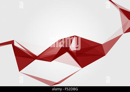 Astrazione geometrica su sfondo bianco Foto Stock