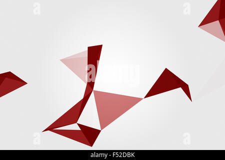 Astrazione geometrica su sfondo bianco Foto Stock