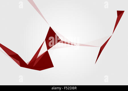 Astrazione geometrica su sfondo bianco Foto Stock