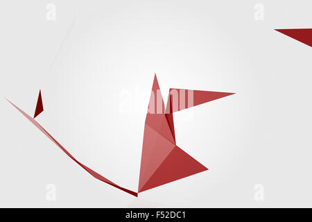 Astrazione geometrica su sfondo bianco Foto Stock