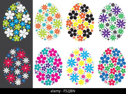 Daisy uova di Pasqua in formato vettoriale Illustrazione Vettoriale