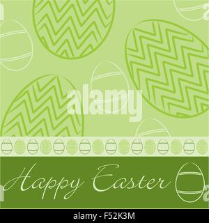 Disegnata a mano Easter egg card in formato vettoriale. Illustrazione Vettoriale