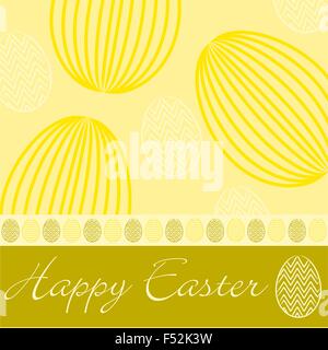 Disegnata a mano Easter egg card in formato vettoriale. Illustrazione Vettoriale