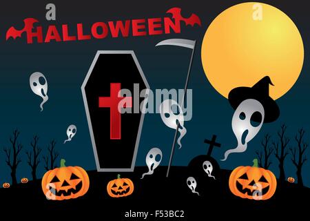 Sfondo di Halloween come eps e file jpg Illustrazione Vettoriale